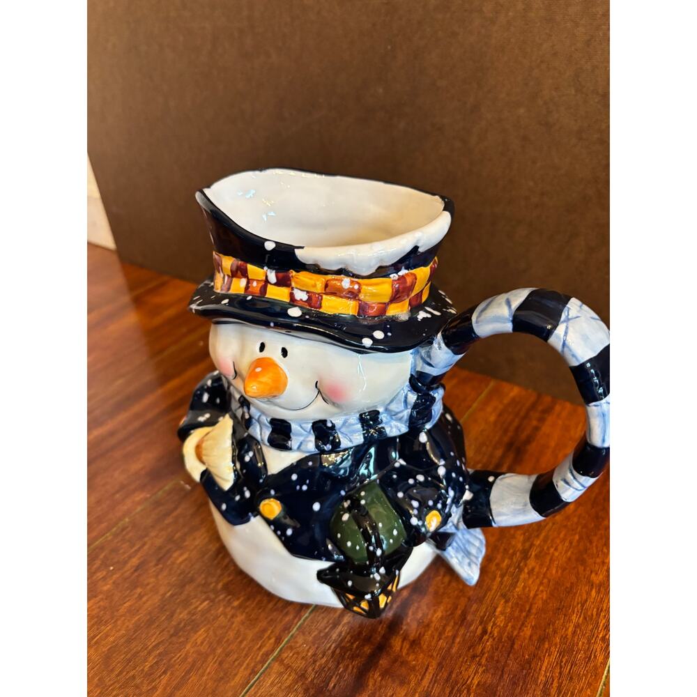 Vintage Heartfelt Kitchen Creations Snowman Pitcher by Young’s 2001 - Picture 5 of 9